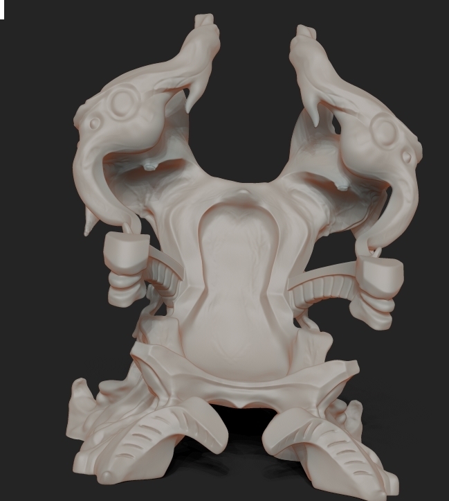 3d stl expediente trono Giger xenomorfo ventilador Arte 3D print model - Mito3D