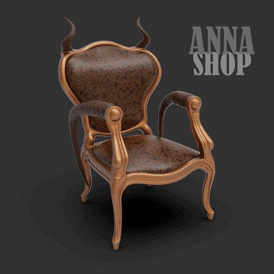 3d stl impression modèle chaise poupée bjd fauteuil rococo intérieur chambre ooak résine collection jouet animal art prinr articulé créature sla 3d print model - Mito3D