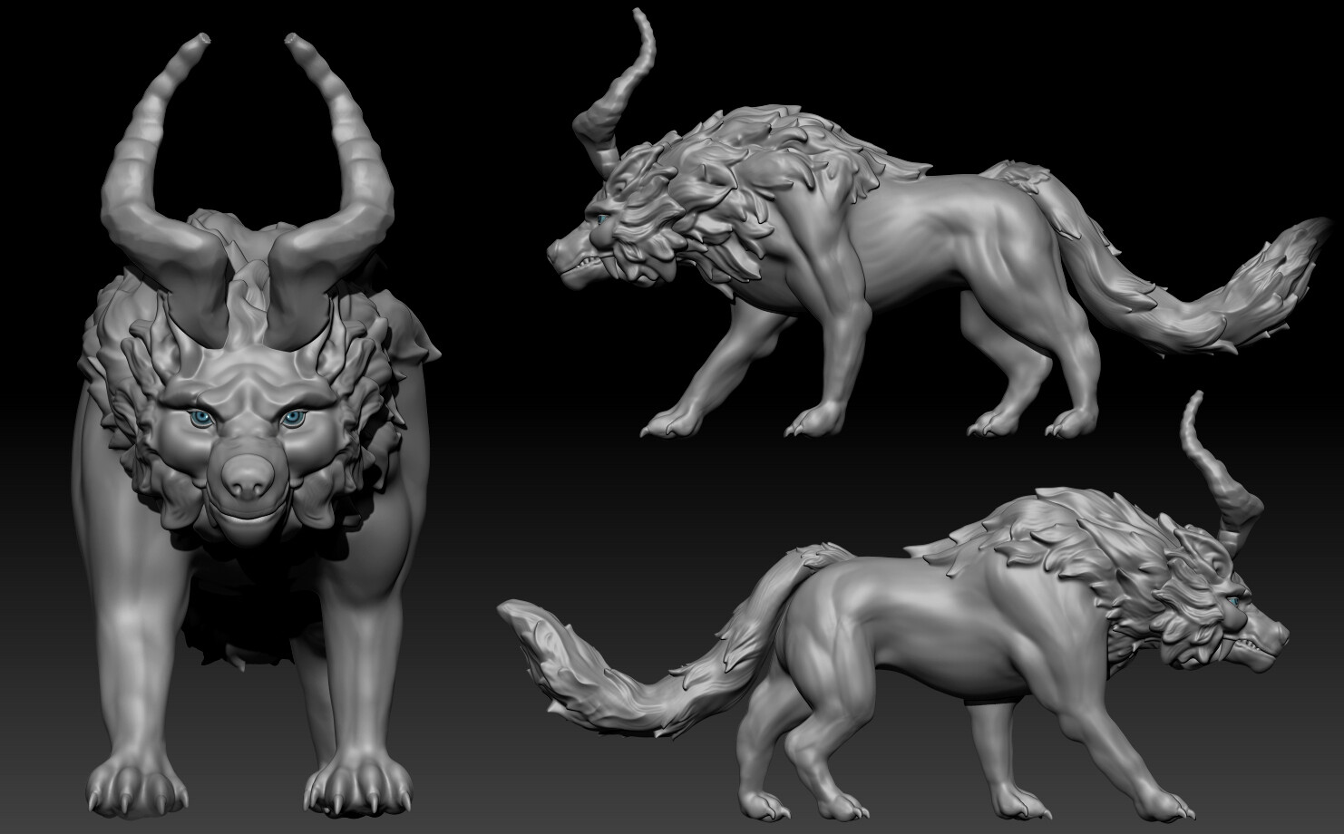 3d storm wolf 3D print model - Mito3D