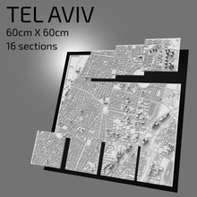 3d tel Aviv digitale File stl file carta geografica città arte stampato punto riferimento modello orizzonte architettura 3d print model - Mito3D