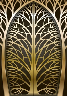 3d tree gate door printer - cnc print decor decoration decorative 3d print model - Mito3D