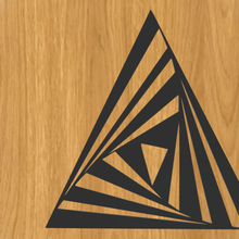 3d triangolo del telaio art deco casa office illusione prospettiva muro piazza la geometria quadro 3d print model - Mito3D