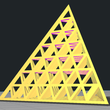3d triangle pyramid structure art regular deco look scene toy desk 3d print model - Mito3D