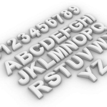 3d tipografia stl cartas números alfabeto cnc Fonte 3d print model - Mito3D