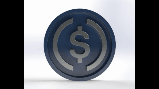 3d usdc 3d eth printable coin models cryptocurrency ethereum 3dprint logo art design 3dartdesign coins badges btc bitcoin stl etherium cordano cyrpto  3d print model - Mito3D