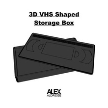 3d vhs shaped storage box tape video cassette case container 3d print model - Mito3D