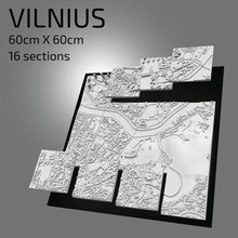 3d Vilnius numérique dossiers stl fichier carte ville art imprimé point repère modèle horizon 3d print model - Mito3D