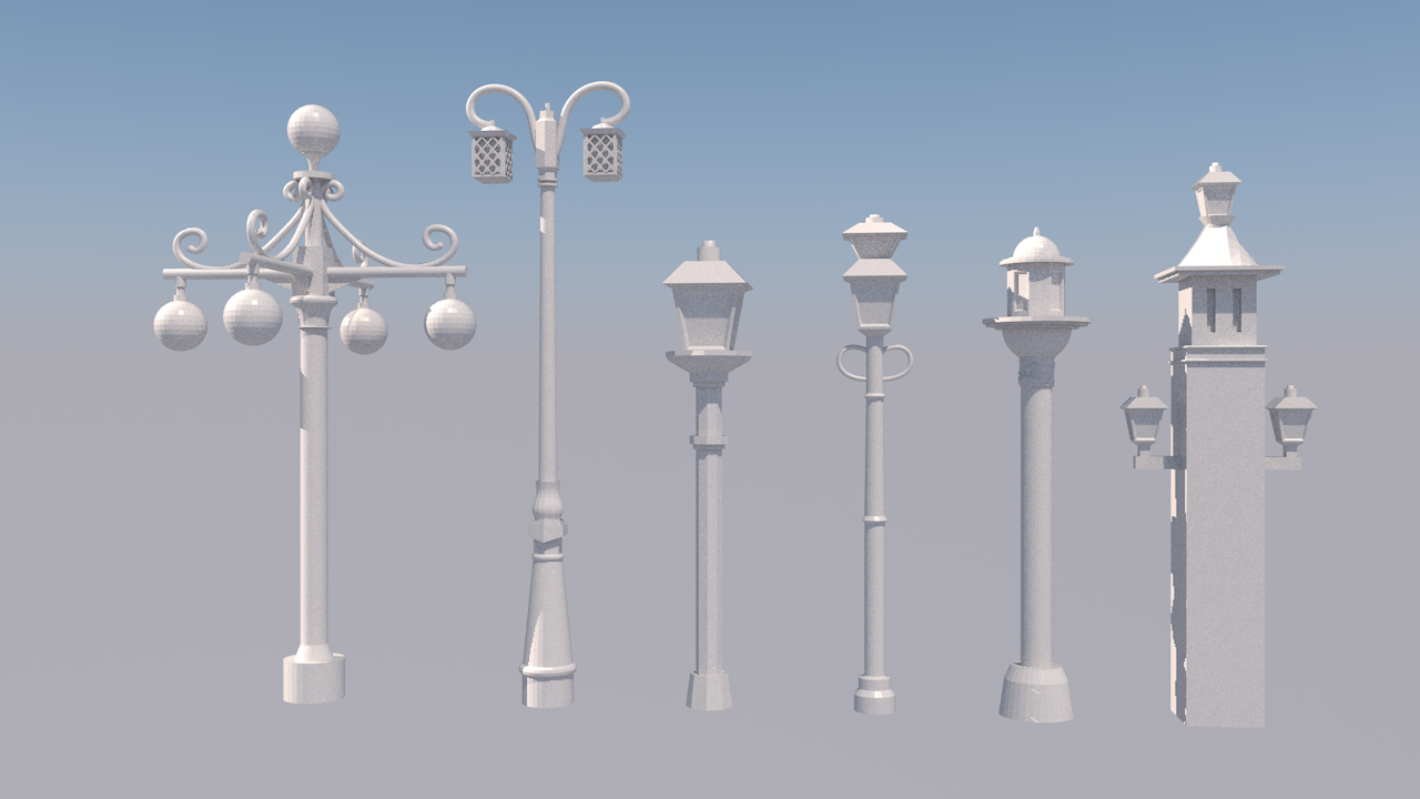 3d vintage light pole lighting classic lamp post modeling design historical architecture antique streetlights urban cor outdoor traditional street fixtures retro period-style poles illumination architectural details old-world charm historic 3D print model - Mito3D