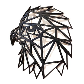3d wall eagle head decoration animal wire frame 3d print model - Mito3D