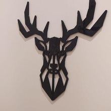 3d wall origami - deer decoration home bricoloup 3d print model - Mito3D