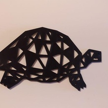 3d wall origami - turtle decoration home bricoloup 3d print model - Mito3D