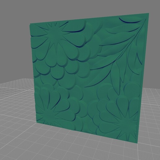 3d panel pared flora 3dwallpanel 3D print model - Mito3D