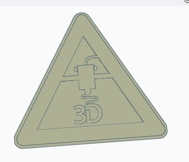 3d warning sign Gadget 3d print model - Mito3D