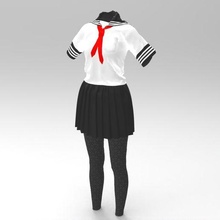 3d branco escola vestir moda roupas pano personagem humano corpo Comida animal árvore anime equipamento calça saia camisa 3d print model - Mito3D
