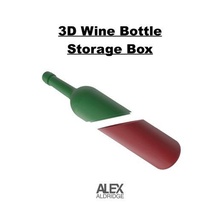 3d wine bottle storage box 3d print model - Mito3D