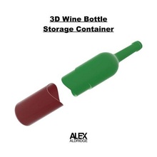 3d vinho garrafa armazenamento recipiente 3d print model - Mito3D