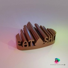 3d kelime şekil yemek bok Sanat eşek Şakası pandoranium3d hediye 3d print model - Mito3D