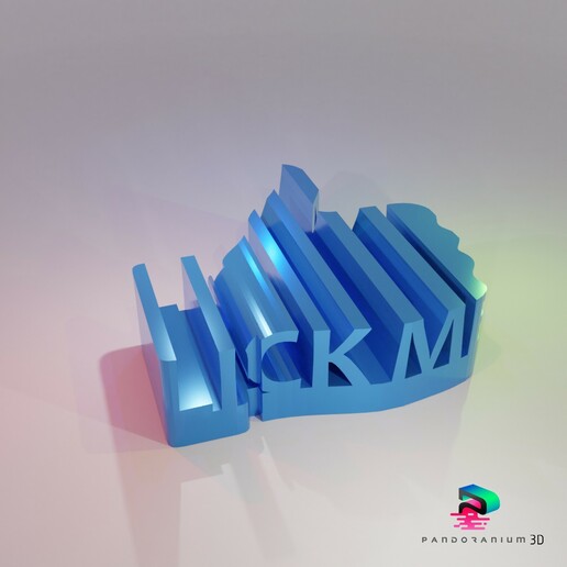 3d Wort gestalten lecken me 3D print model - Mito3D