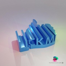 3d word shape - lick like me 3d print model - Mito3D