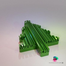 3d kelime şekil neşe Noel ağaç x mas 3d print model - Mito3D