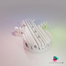 3d kelime şekil kardan adam 3d print model - Mito3D