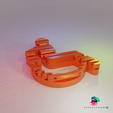 3d parola forma arte sedia rotelle non mollare mai Disabilitato leggere paralizzato simbolo pandoranium3d regalo 3d print model - Mito3D
