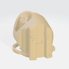 3d word shape piggy bank greedy egg art save greed pig 3d print model - Mito3D