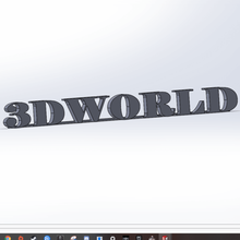 Mundo 3d de texto gadget mundo decorativos la impresora 3d print model - Mito3D