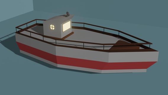 3d yacht boat boat yacht ship sailboat little boat boat cruise low poly  3d print model - Mito3D
