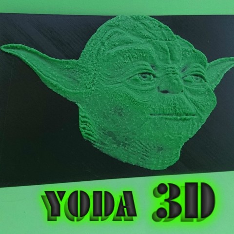 3d-yoda-Zeichnung von star wars Kunst Kino tv televisin dibujo film 3D print model - Mito3D