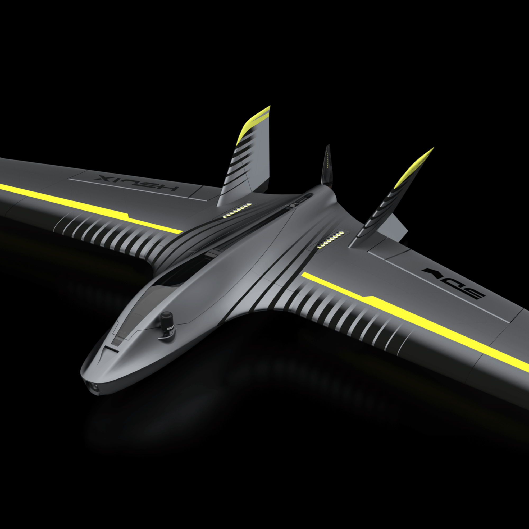 3dblackbox helix - fpv wing rc plane drone dji caddx walksnail analogue 3D print model - Mito3D