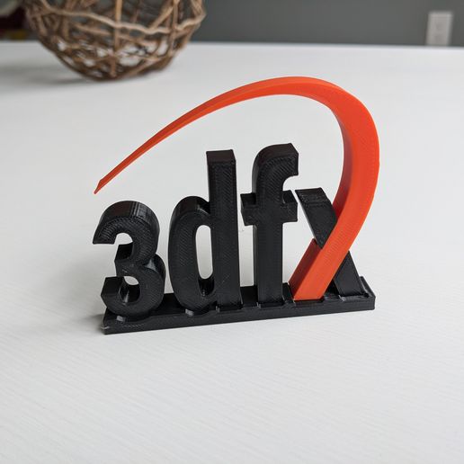 3dfx logo desk sign 3D print model - Mito3D
