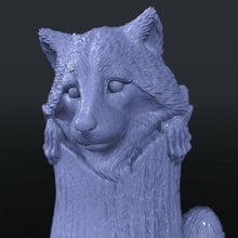 3dmodel stl grampo guaxinim tigre estilo esculpir decoração 3d print model - Mito3D