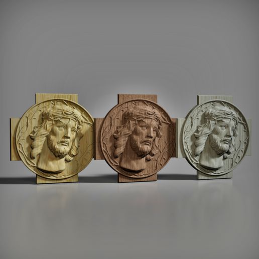 3dmodel stl jesus bas relief art religion cross 3D print model - Mito3D