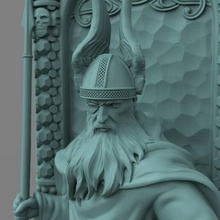3dmodel stl odin throne vikings statuette 3d print model - Mito3D