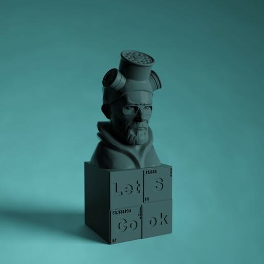 3dmodel stl Statuette Koch Heisenberg Lasst brechen walter wite Chemie Miniaturen Meme 3D print model - Mito3D