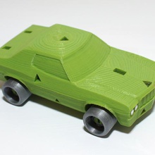 3dracers muscle-car-spinning-Rädern Spiel Spielzeug Auto 3d print model - Mito3D