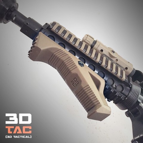 3dtac vingador angular grip game airsoft marker afg foregrip picatinny rail tactical paintball lightweight attachment accesories 3D print model - Mito3D