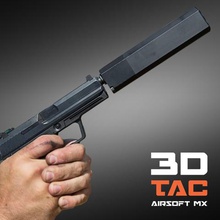 3dtac osprey - airsoft supressor 4 models included game colt 1911 fnx 45 cool accesory resonator easy pistol 3d print model - Mito3D