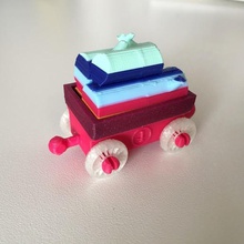 3dtestrain - wagon 4 brio compatibile gioco giocattolo con il treno legno trasporto merci toytrain testrain 3d print model - Mito3D