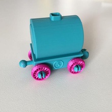 3dtestrain - wagon 5 brio compatible juego de juguete tren tanque cisterna toytrain testrain 3d print model - Mito3D