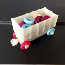 3dtestrain vagón 6 brio compatible juego de juguete tren transporte mercancías toytrain testrain 3d print model - Mito3D