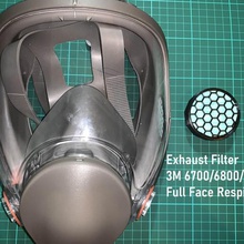 3m 6700 6800 visage masque soupape d'échappement filtre pleine face complet respirateur gaz covid 19 3d print model - Mito3D