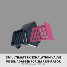 3m ultimate fx ff-402 exhalation valve filter adapter respirator 3d print model - Mito3D