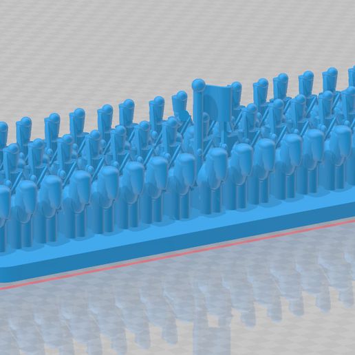 3mm francês cavalaria caçador esquadra 3D print model - Mito3D