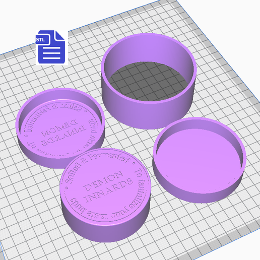 3pc demon innards bath bomb mold - magic potion label 3D print model - Mito3D