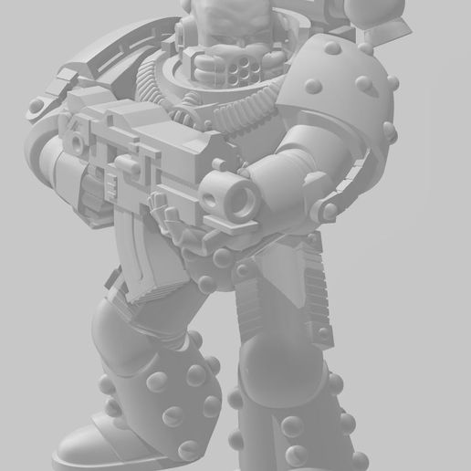 3rd edition marine head bare game space 3D print model - Mito3D