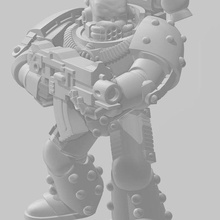 3rd edition marine head bare game space 3d print model - Mito3D