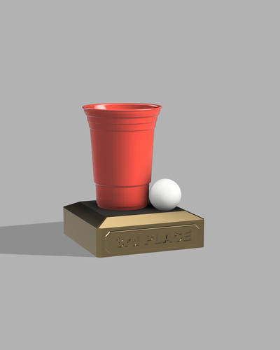 3rd yer bira pong fincan ganimet sanat bierpong bier pokal 3d print model - Mito3D