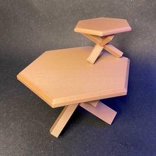 3table table holder art interlocking 3d print model - Mito3D